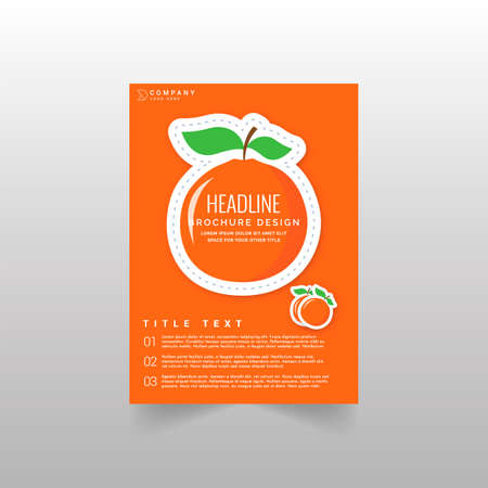Fruit Brochure design template vector. Flayer annual report. Leaflet cover presentation. Layout  illustration.のイラスト素材