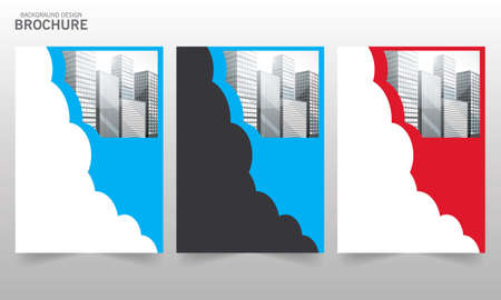 Background Brochure design template vector. Leaflet cover presentation. Layout . illustration. Flayers annual report.のイラスト素材