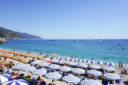 Amazing view of an Italian beach during summer