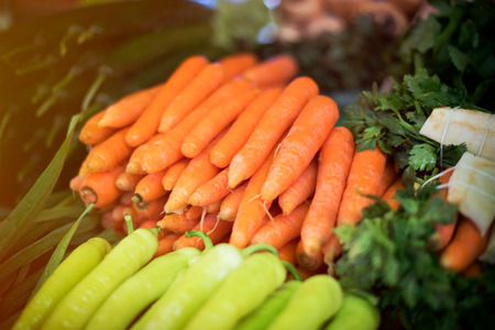 Fresh Organic Carrotsの写真素材