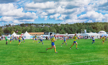 Oslo, Norway - July 31, 2016: Girls play footballのeditorial素材