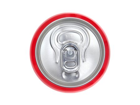 Red can of soda, view from the topの写真素材