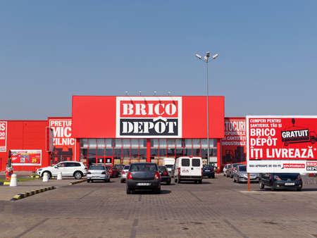 FOCSANI, ROMANIA - October 23, 2017. Brico Depot Store in Focsani. Brico Depot is a French chain of DIY and Home Improvement storesのeditorial素材