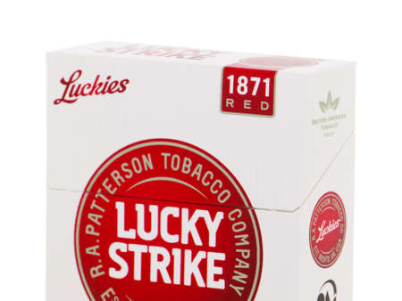 BUCHAREST, ROMANIA - APRIL 8, 2017. Lucky Strike Cigarette pack owned by the British American Tobaccoのeditorial素材
