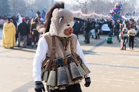 PERNIK, BULGARIA - January 28, 2017 : International festival of masquerade costumesのeditorial素材
