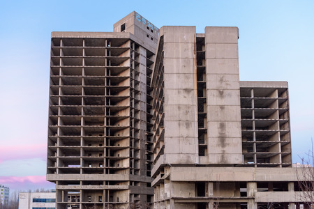 SOFIA, BULGARIA - March 2, 2017 : Abandoned unfinished building at Tsarigradsko Shoseのeditorial素材