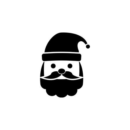 Santa claus vector icon. filled flat sign for mobile concept and web design. Santa claus christmas glyph icon. Symbol,  illustration. Vector graphicsのイラスト素材
