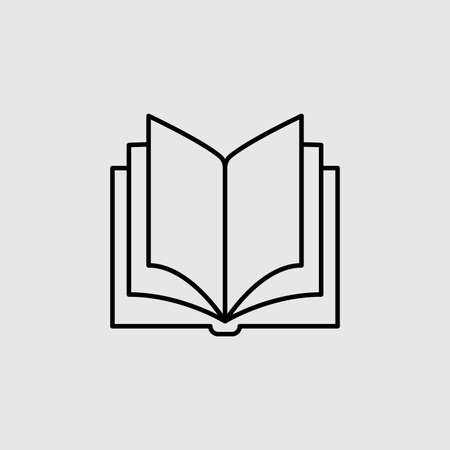 Book vector icon. Lined flat sign for mobile concept and web design. Open book glyph icon. Symbol,  illustration. Vector graphicsのイラスト素材