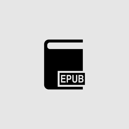 Book vector icon. Filled flat sign for mobile concept and web design. ebook with format glyph icon. Symbol,  illustration. Vector graphicsのイラスト素材