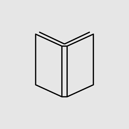 Book vector icon. Lined flat sign for mobile concept and web design. Open book glyph icon. Symbol,  illustration. Vector graphicsのイラスト素材