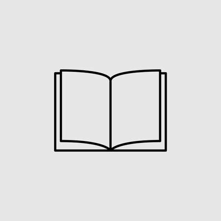 Book vector icon. Lined flat sign for mobile concept and web design. Open book glyph icon. Symbol,  illustration. Vector graphicsのイラスト素材