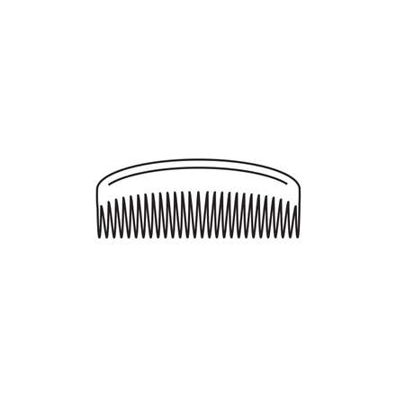 Comb vector icon. Lined flat sign for mobile concept and web design. Comb glyph icon. Symbol,  illustration. Vector graphicsのイラスト素材