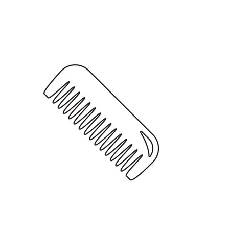 Comb vector icon. Lined flat sign for mobile concept and web design. Comb glyph icon. Symbol, ...