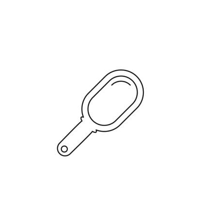 Mirror vector icon. Lined flat sign for mobile concept and web design. Mirror glyph icon. Symbol,  illustration. Vector graphicsのイラスト素材