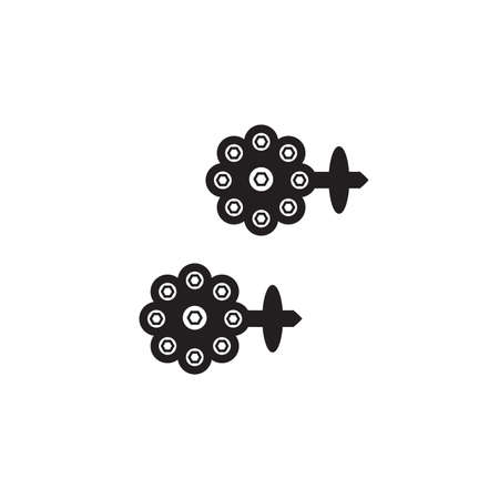 Earring vector icon. Filled flat sign for mobile concept and web design. Earring glyph icon. Symbol,  illustration. Vector graphicsのイラスト素材