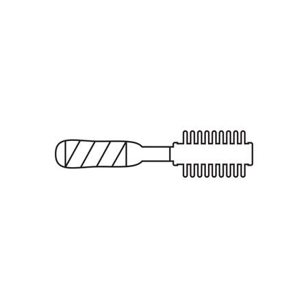 Comb vector icon. Lined flat sign for mobile concept and web design. Comb glyph icon. Symbol,   illustration. Vector graphicsのイラスト素材
