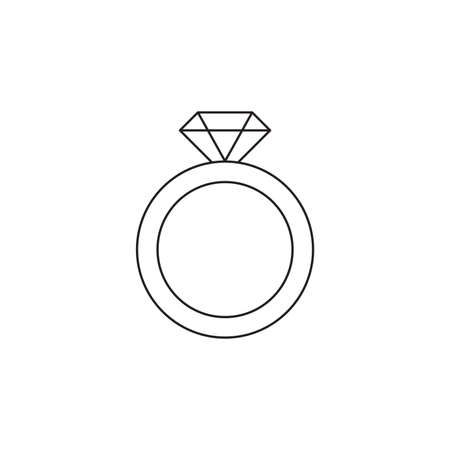 Ring vector icon. Lined flat sign for mobile concept and web design. Ring glyph icon. Symbol,  illustration. Vector graphicsの写真素材