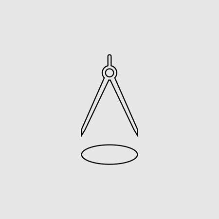 Compass vector icon. Filled flat sign for mobile concept and web design. Compass glyph icon. Symbol,  illustration. Vector graphicsのイラスト素材