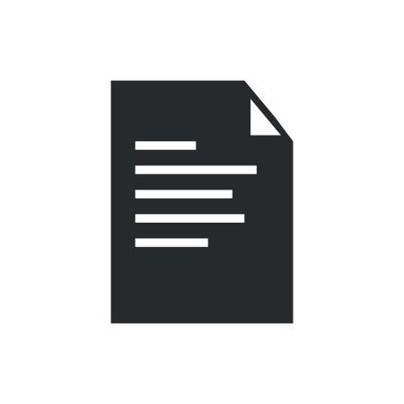 Document icon, simple illustrationのイラスト素材