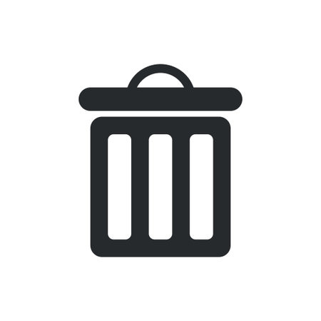 Trash icon, simple illustrationのイラスト素材