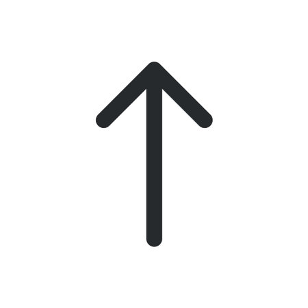 Arrow up icon, simple illustration