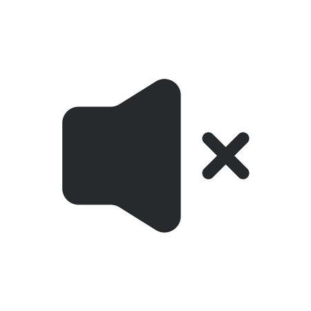 volume cross icon, volume cross vector, simple illustrationのイラスト素材