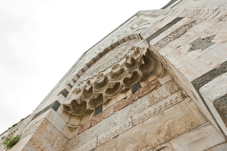 The Ä°sabey Mosque (Turkish: Ä°sabey Camii), constructed in 1374-1375, is one of the oldest and most impressive works of architectural art remaining from the Anatolian beyliks. The mosque is situated between the Saint Jean Church and the remains of the Teの写真素材