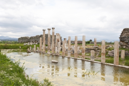 Ancient Roman ruins in Magnesia, Turkey の写真素材