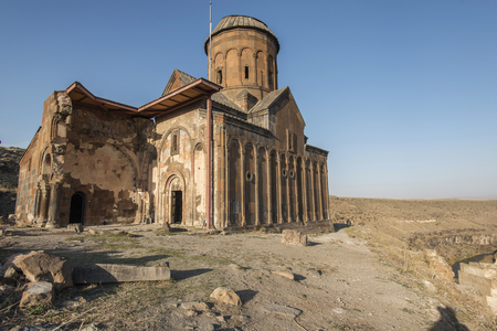 Ani is a ruined and uninhabited medieval Armenian city-site situated in the Turkish province of Kars, near the border with Armenia. Armenian chroniclers such as Yeghishe and Ghazar Parpetsi first mentioned Ani in the 5th century AD.のeditorial素材