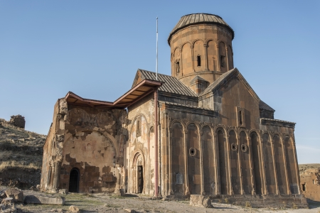 Ani is a ruined and uninhabited medieval Armenian city-site situated in the Turkish province of Kars, near the border with Armenia. Armenian chroniclers such as Yeghishe and Ghazar Parpetsi first mentioned Ani in the 5th century AD.のeditorial素材