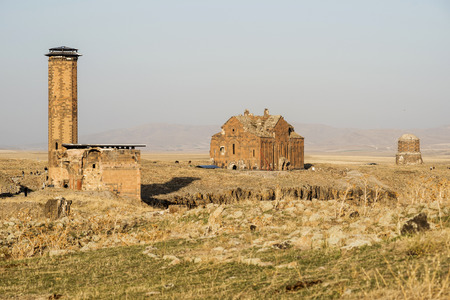 Ani is a ruined and uninhabited medieval Armenian city-site situated in the Turkish province of Kars, near the border with Armenia. Armenian chroniclers such as Yeghishe and Ghazar Parpetsi first mentioned Ani in the 5th century AD.のeditorial素材