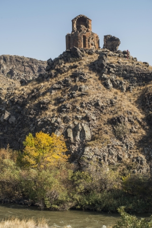 Ani is a ruined and uninhabited medieval Armenian city-site situated in the Turkish province of Kars, near the border with Armenia. Armenian chroniclers such as Yeghishe and Ghazar Parpetsi first mentioned Ani in the 5th century AD.のeditorial素材