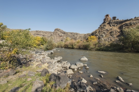 Ani is a ruined and uninhabited medieval Armenian city-site situated in the Turkish province of Kars, near the border with Armenia. Armenian chroniclers such as Yeghishe and Ghazar Parpetsi first mentioned Ani in the 5th century AD.のeditorial素材