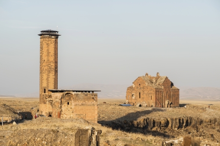 Ani is a ruined and uninhabited medieval Armenian city-site situated in the Turkish province of Kars, near the border with Armenia. Armenian chroniclers such as Yeghishe and Ghazar Parpetsi first mentioned Ani in the 5th century AD.のeditorial素材