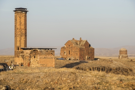 Ani is a ruined and uninhabited medieval Armenian city-site situated in the Turkish province of Kars, near the border with Armenia. Armenian chroniclers such as Yeghishe and Ghazar Parpetsi first mentioned Ani in the 5th century AD.のeditorial素材
