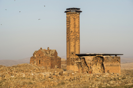 Ani is a ruined and uninhabited medieval Armenian city-site situated in the Turkish province of Kars, near the border with Armenia. Armenian chroniclers such as Yeghishe and Ghazar Parpetsi first mentioned Ani in the 5th century AD.のeditorial素材