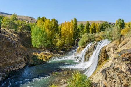 Muradiye waterfall  Turkey の写真素材