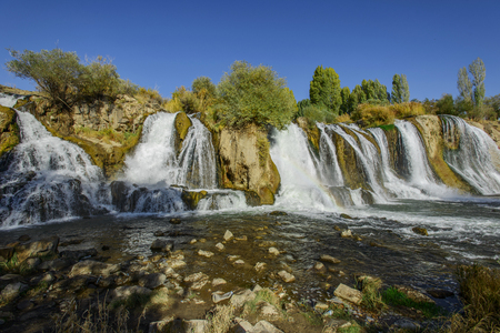 Muradiye waterfall (Turkey)の写真素材
