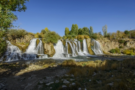 Muradiye waterfall (Turkey)の写真素材
