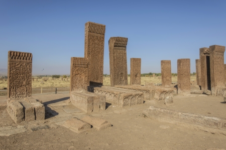 seljuk turk cemetery in ahlat, bitlisのeditorial素材