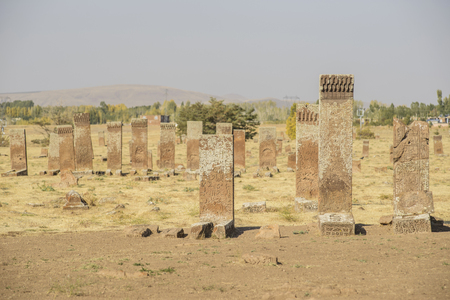 seljuk turk cemetery in ahlat, bitlisのeditorial素材
