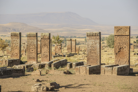 seljuk turk cemetery in ahlat, bitlisのeditorial素材