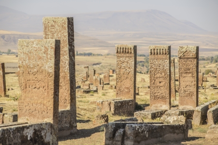 seljuk turk cemetery in ahlat, bitlisのeditorial素材