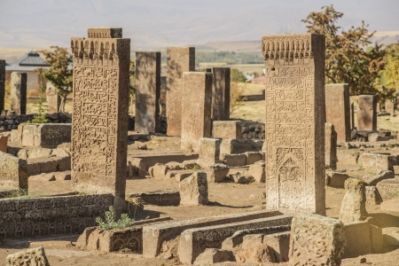 seljuk turk cemetery in ahlat, bitlisのeditorial素材