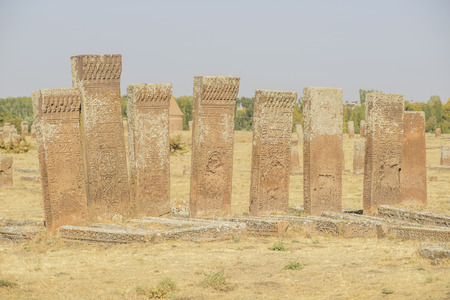 seljuk turk cemetery in ahlat, bitlisの写真素材