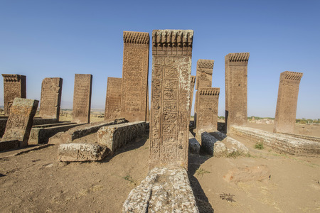 seljuk turk cemetery in ahlat, bitlisのeditorial素材