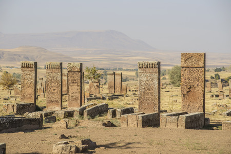 seljuk turk cemetery in ahlat, bitlisのeditorial素材