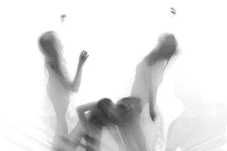 Group of contemporary dancers performing on stage 