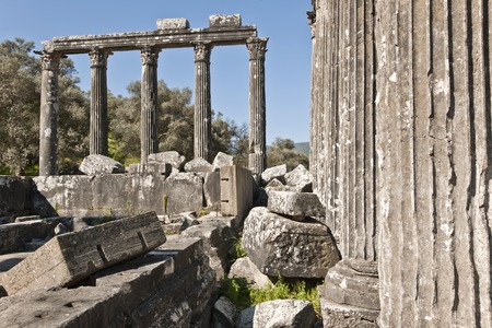 The Temple of Zeus at Euromosの写真素材