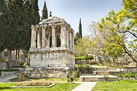 The Mausoleum lies in the Street of  gumuskesen and is well known for being a Roman version of the Halikarnassos Mausoleion, which was recognized as one of the seven wonders of the ancient era.の写真素材